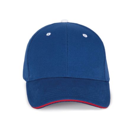 KP011 hat paneles Baseball sapka K-UP, Royal Blue/Red/White-U