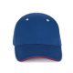 KP011 hat paneles Baseball sapka K-UP, Royal Blue/Red/White-U