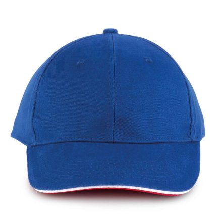 KP011 hat paneles Baseball sapka K-UP, Royal Blue/White/Red-U