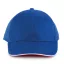 KP011 hat paneles Baseball sapka K-UP, Royal Blue/White/Red-U