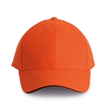KP011 hat paneles Baseball sapka K-UP, Spicy Orange/Dark Grey-U