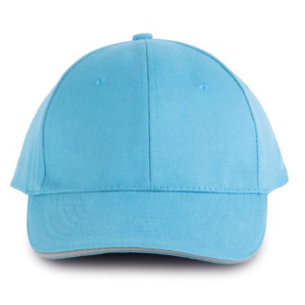 KP011 hat paneles Baseball sapka K-UP, Surf Blue/Light Grey-U