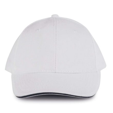 KP011 hat paneles Baseball sapka K-UP, White/Navy-U