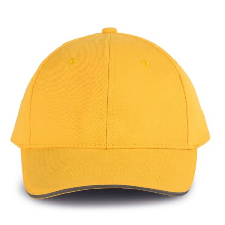 KP011 hat paneles Baseball sapka K-UP, Yellow/Slate Grey-U
