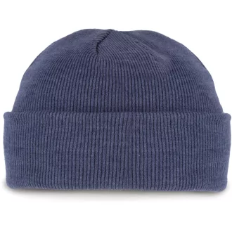 KP031 kötött duplafalu unisex sapka K-UP, Blue Heather-U