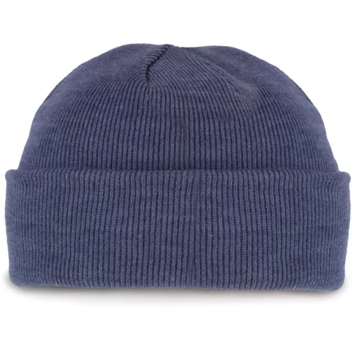 KP031 kötött duplafalu unisex sapka K-UP, Blue Heather-U