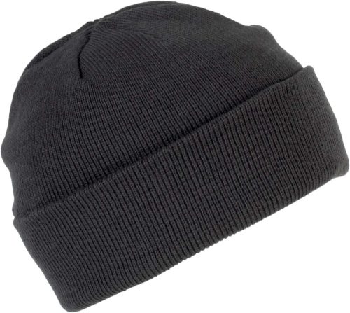 KP031 kötött duplafalu unisex sapka K-UP, Dark Grey-U