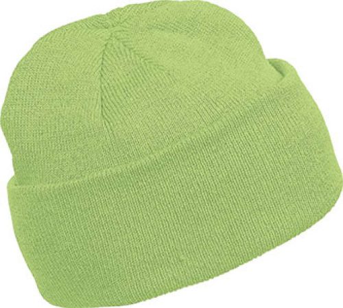 KP031 kötött duplafalu unisex sapka K-UP, Lime-U