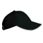 KP042 gyerek baseball sapka hat paneles fém csatos K-UP, Black/White-U