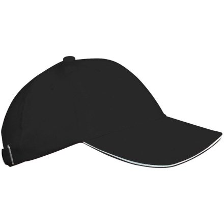 KP042 gyerek baseball sapka hat paneles fém csatos K-UP, Dark Grey/Light Grey-U