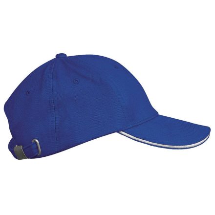 KP042 gyerek baseball sapka hat paneles fém csatos K-UP, Royal Blue/White-U
