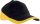 KP045 kétszínű baseball sapka, 6 paneles K-UP, Black/Yellow-U
