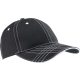 KP109 pamut 6 paneles baseball sapka  K-UP, Black/White-U