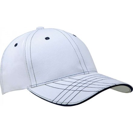 K-UP KP109 hat paneles baseball sapka, White/Navy