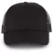 KP110 műanyag csatos 6 paneles hálós baseball sapka K-UP, Black/Black-U