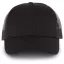 KP110 műanyag csatos 6 paneles hálós baseball sapka K-UP, Black/Black-U