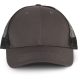 KP110 műanyag csatos 6 paneles hálós baseball sapka K-UP, Shale Grey/Black-U