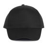 KP116 öt paneles pamut baseball sapka K-UP, Black-U