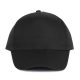 KP116 öt paneles pamut baseball sapka K-UP, Black-U