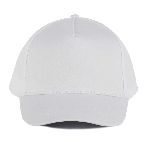 KP116 öt paneles pamut baseball sapka K-UP, White-U