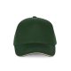 KP124 SANDWICH baseball sapka 5 paneles, pamut twill anyagból K-UP, Forest Green/Beige-U