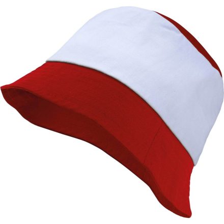 KP125 pamutvászon kalap K-UP, Red/White-U