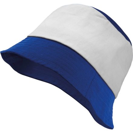 KP125 pamutvászon kalap K-UP, Royal Blue/White-U