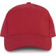 KP133 fémcsatos 5 paneles pamut baseball sapka K-UP, Red-U