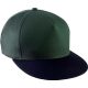 KP139 4 paneles, műanyag csatos baseball sapka K-UP, Forest Green/Black-U
