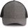 KP142 ívelt ellenzős 6 paneles hálós baseball sapka K-UP, Silver Heather/Dark Grey-U