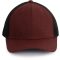 KP142 ívelt ellenzős 6 paneles hálós baseball sapka K-UP, Tawny Port Heather/Black-U
