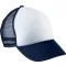 KP143 gyerek, hálós baseball sapka 5 paneles K-UP, White/Navy-U