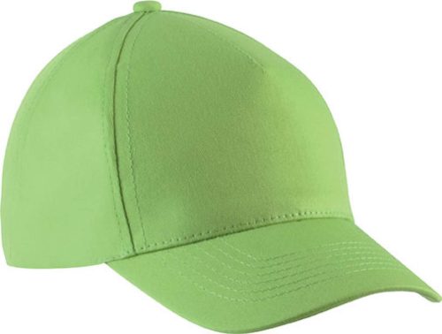 KP149 gyerek, 5 paneles pamut baseball sapka K-UP, Lime-U