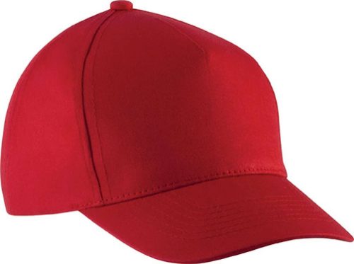 KP149 gyerek, 5 paneles pamut baseball sapka K-UP, Red-U