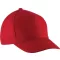 KP149 gyerek, 5 paneles pamut baseball sapka K-UP, Red-U