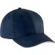 KP153 szendvics ellenzős 6 paneles baseball sapka K-UP, Navy/White-U