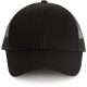 KP158 hálós baseball sapka hat paneles, poliészter K-UP, Black/Black-U
