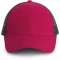 KP158 hálós baseball sapka hat paneles, poliészter K-UP, Fuchsia/Dark Grey-U