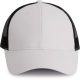 KP158 hálós baseball sapka hat paneles, poliészter K-UP, White/Black-U