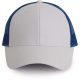 KP158 hálós baseball sapka hat paneles, poliészter K-UP, White/Royal Blue-U