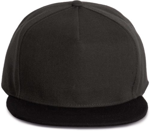 KP159 magas profilú 5 paneles baseball sapka K-UP, Dark Grey/Black-U