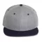 KP166 hip-hop stílusú snapback 6 paneles baseball sapka K-UP, Light Grey Heather/Navy-U
