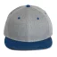 KP166 hip-hop stílusú snapback 6 paneles baseball sapka K-UP, Light Grey Heather/Royal Blue-U