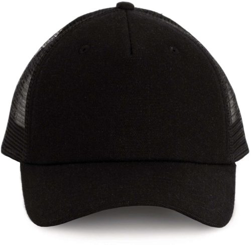 KP170 hálós baseball sapka 5 panellel, műanyag csattal K-UP, Black/Black/Black-U
