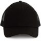 KP170 hálós baseball sapka 5 panellel, műanyag csattal K-UP, Black/Black/Black-U