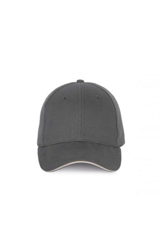 KP185 hat paneles baseball sapka szendvics ellenzővel K-UP, Dark Grey/Light Grey-U