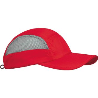   KP206 összehajtható ellenzős 7 paneles baseball sapka K-UP, Red/Grey-U
