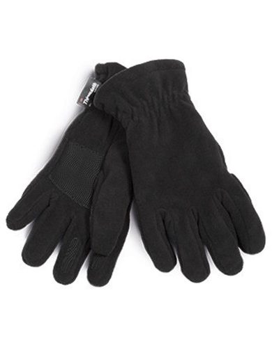 KP427 hőszigetelt bélelt polár kesztyű K-UP, Black-L/XL