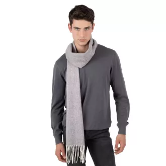   KP434 hosszú szövött rojtos sál K-UP, Dark Grey/Natural-U