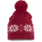 KP540 bélelt norvégmintás sapka, K-UP, Cherry Red-U